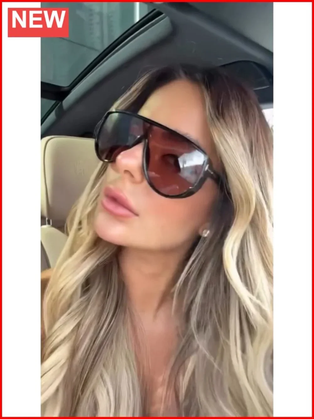 Oversized Retro Aviator Sunglasses UV400 Women Men